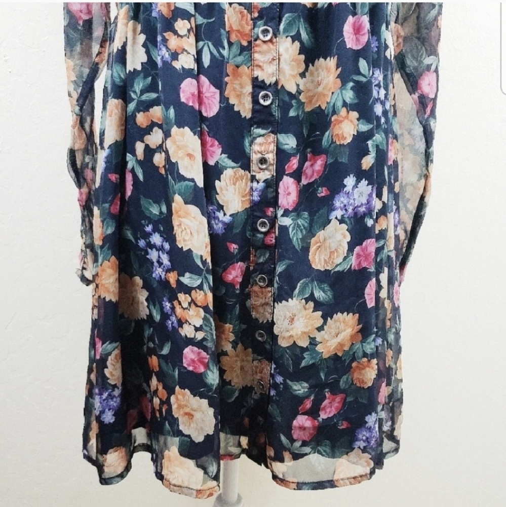 Mink Pink | Floral Sheer Sleeve Dress - Picture 6 of 6